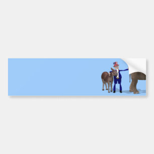 Pegatina Para Coche Tío Sam ama a los burros