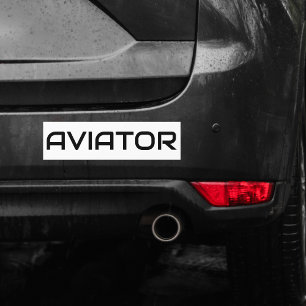 Pegatina Para Coche Tipografía AVIADOR minimalista, Aviación simple