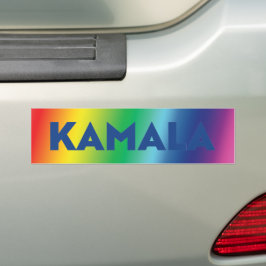 Pegatina Para Coche Tipografía azul de Kamala gradiente lgbt arco iris