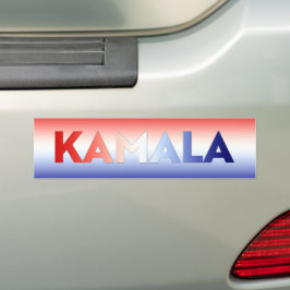 Pegatina Para Coche Tipografía de Kamala de color blanco rojo y azul p