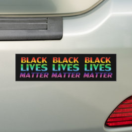 Pegatina Para Coche Tipografía del arco iris de Black Lives Matter lgb