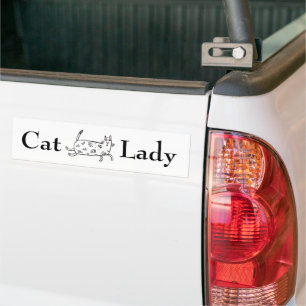 Pegatina Para Coche Tipografía del gato dibujada a mano Diversión de l