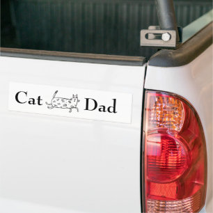 Pegatina Para Coche Tipografía del gato dibujada a mano Diversión del 