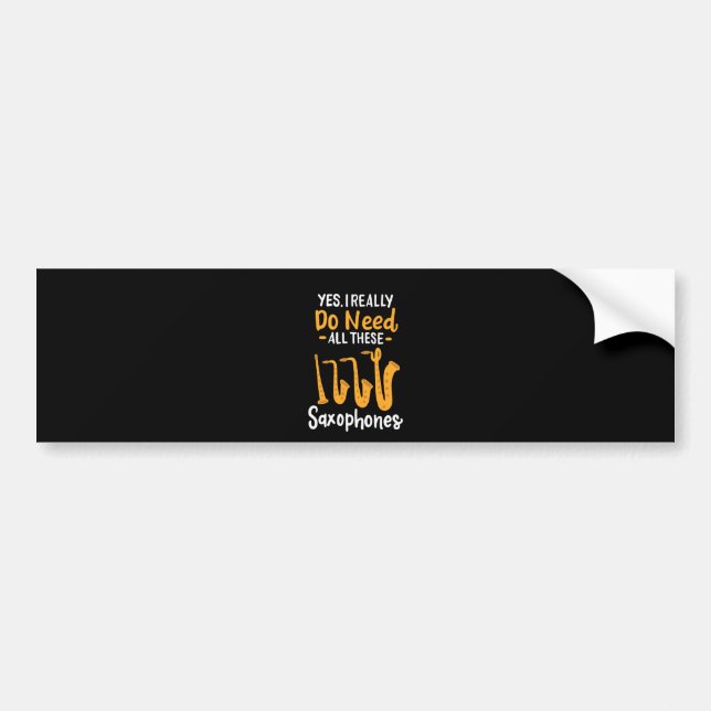 Pegatina Para Coche Tipos saxofónicos (Frente)