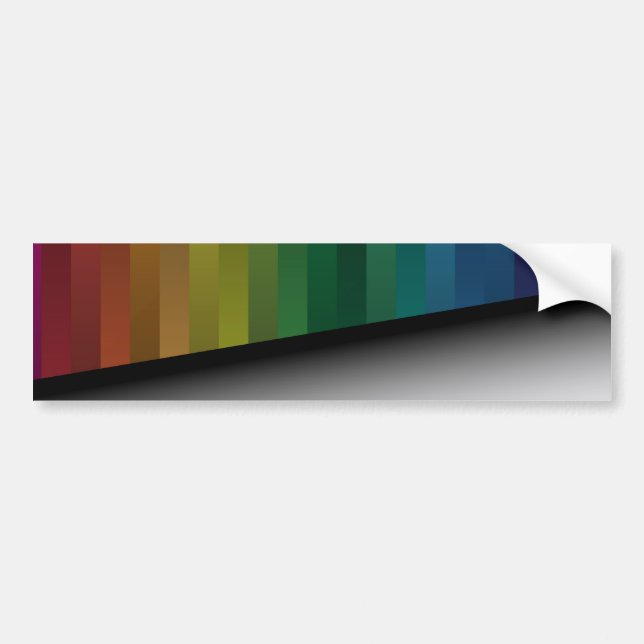Pegatina Para Coche Tiras del arco iris (Frente)