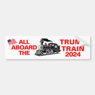 Pegatina Para Coche Todo a bordo del tren Trump 2024