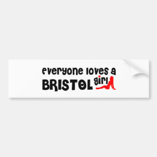 Pegatina Para Coche Todos aman a un chica Bristol