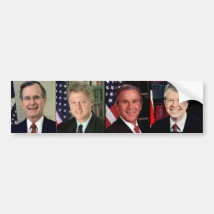 Pegatina Para Coche Todos juntos /George H. W. Bush/Bill Clinton