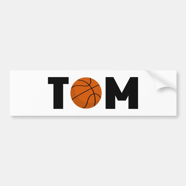 Pegatina Para Coche Tom Basketball (Frente)