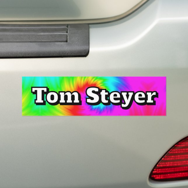 Pegatina Para Coche Tom Steyer ( you may change the words )  (en coche)