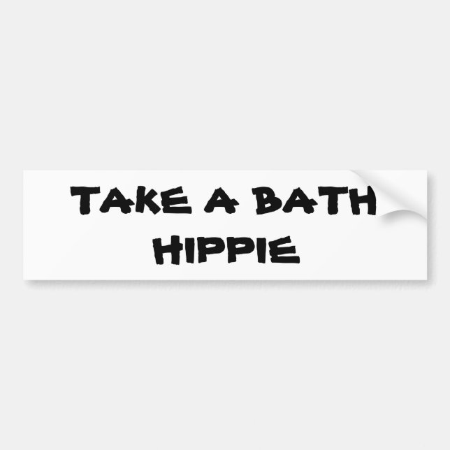 Pegatina Para Coche tome a un hIPPIE del baño (Frente)