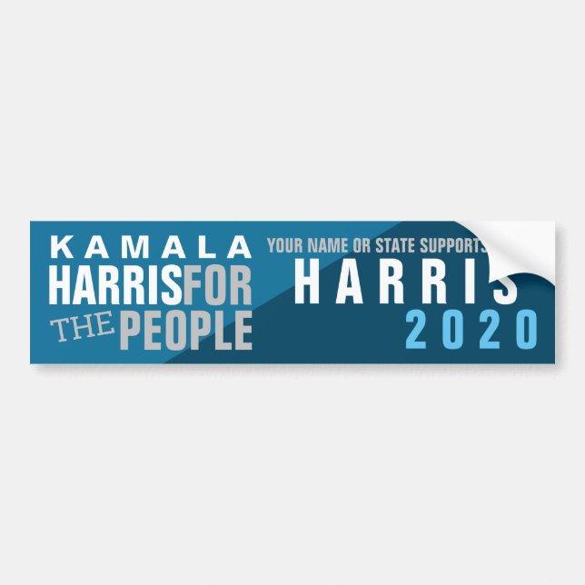 Pegatina Para Coche Tono 2020 de presidente Vote Blue dos de Kamala (Frente)