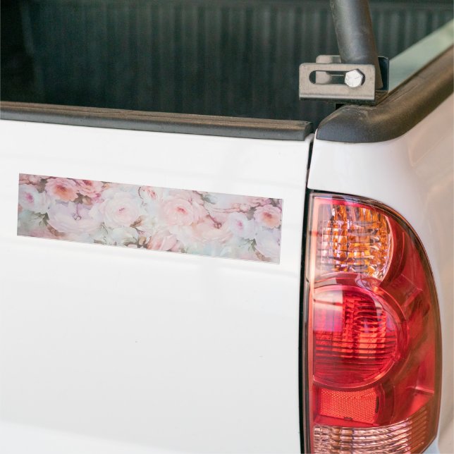 Pegatina Para Coche Tonos ondulados rosados boho país floral (En Camión)