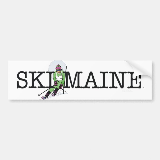 Pegatina Para Coche TOP Ski Maine (Frente)