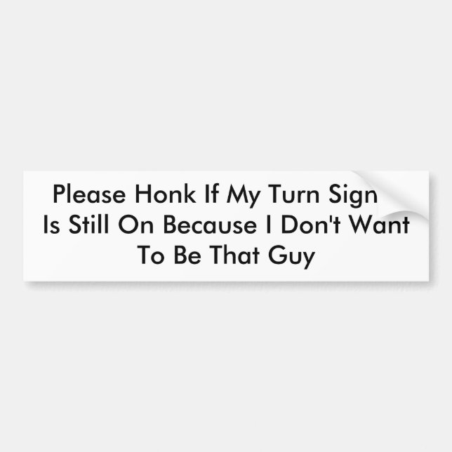 Pegatina Para Coche Toque la bocina por favor (Frente)