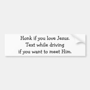 Pegatina Para Coche Toque la bocina si usted ama a Jesús