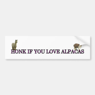 Pegatina Para Coche Toque la bocina si usted ama alpacas