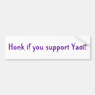 Pegatina Para Coche ¡Toque la bocina si usted apoya Yaoi!