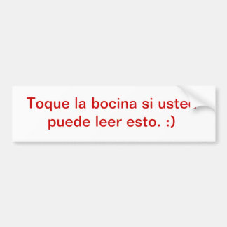 Pegatina Para Coche Toque la bocina si usted puede leer esto:)