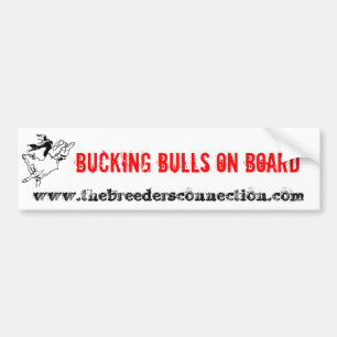 PEGATINA PARA COCHE TOROS BUCKING A BORDO