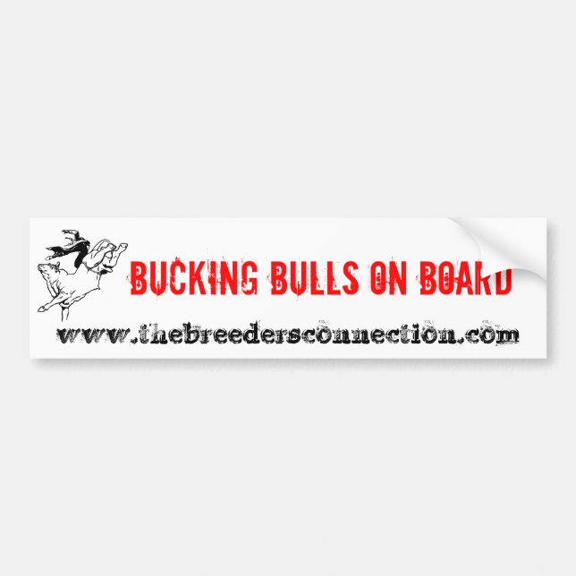 PEGATINA PARA COCHE TOROS BUCKING A BORDO (Frente)