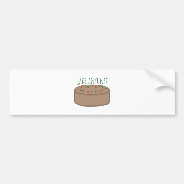 Pegatina Para Coche ¿Torta cualquier persona? (Frente)