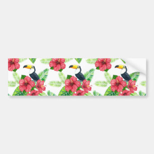 Pegatina Para Coche Toucan and tropical bouquet