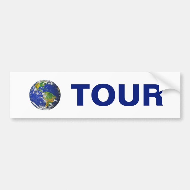 Pegatina Para Coche Tour Mundial de Blanco (Frente)