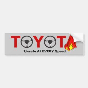 Pegatina Para Coche Toyota: Inseguro a CADA velocidad