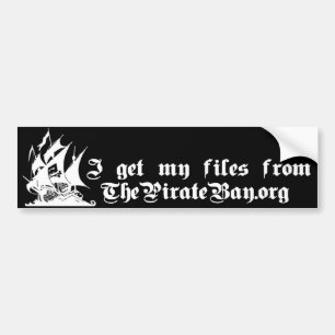 Pegatina Para Coche TPB - Consigo mis ficheros de ThePirateBay.org