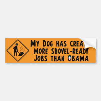 Pegatina Para Coche Trabajos listos de la pala - Obama anti