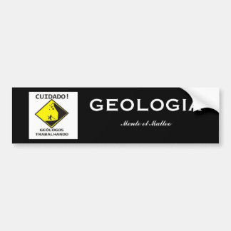 Pegatina Para Coche Trabalhando de Geologos, GEOLOGIA, Mente y Malleo