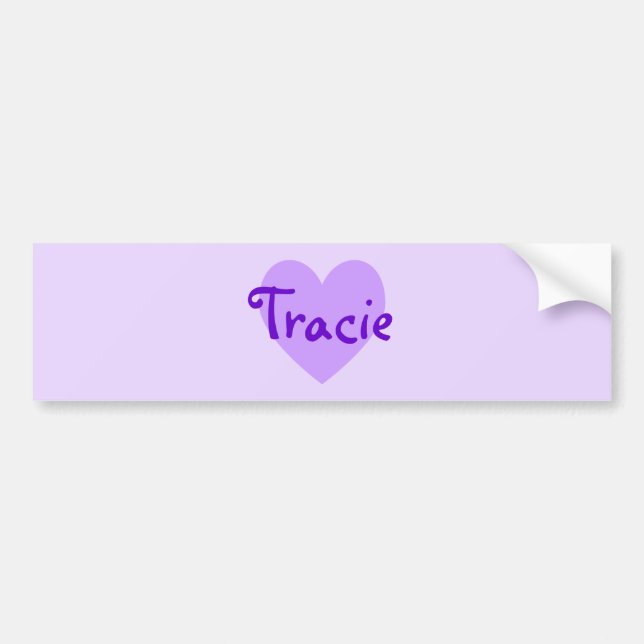 Pegatina Para Coche Tracia en morado (Frente)