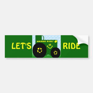 PEGATINA PARA COCHE TRACTOR VERDE GRANDE