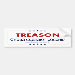 Pegatina Para Coche ¡Traición! ¡Haga Rusia grande otra vez!