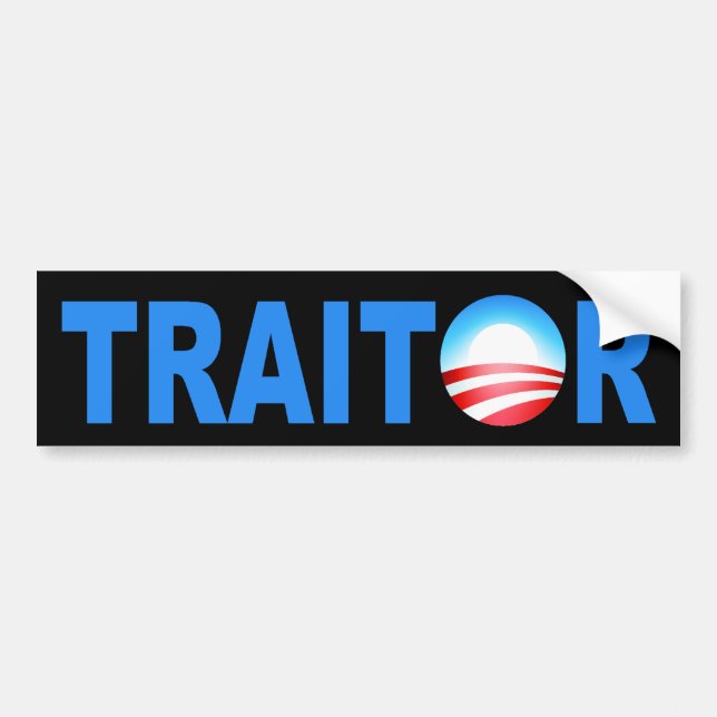 Pegatina Para Coche TRAIDOR Obama (Frente)