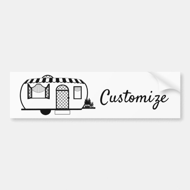 Pegatina Para Coche Trailer de caravana redondeado Thunder_Cove (Frente)