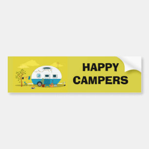 Pegatina Para Coche Trailer feliz de campers