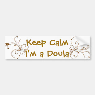 Pegatina Para Coche Tranquilo, soy un Doula Gold Vines