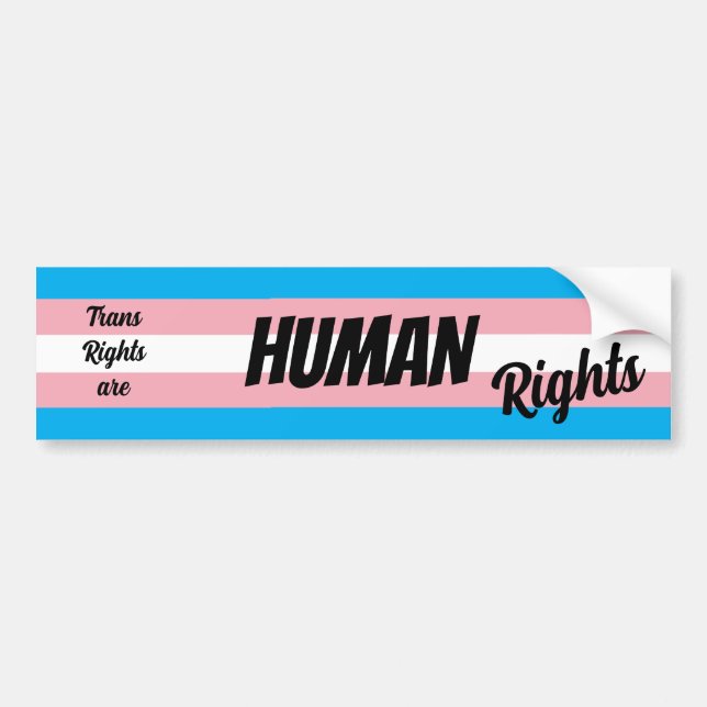 Pegatina Para Coche Trans Rights Are Human Rights (Frente)