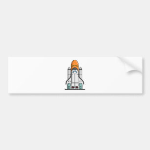 Pegatina Para Coche Transbordador espacial del dibujo animado