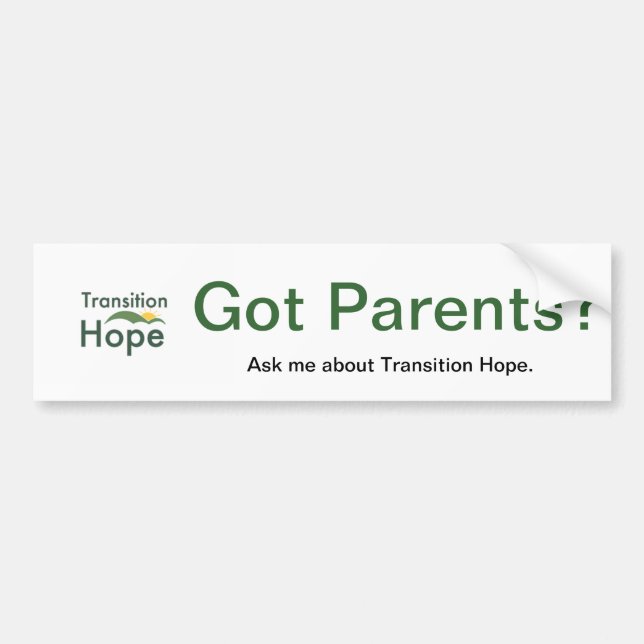 Pegatina Para Coche Transition Hope Bumper Sticker (Frente)