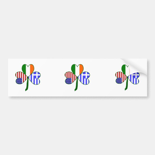 Pegatina Para Coche Trébol griego (Frente)