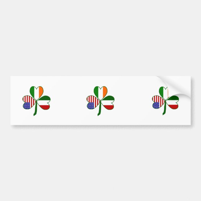 Pegatina Para Coche Trébol italiano (Frente)
