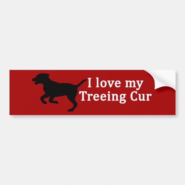 Pegatina Para Coche Treing Cur Dog Love (Frente)