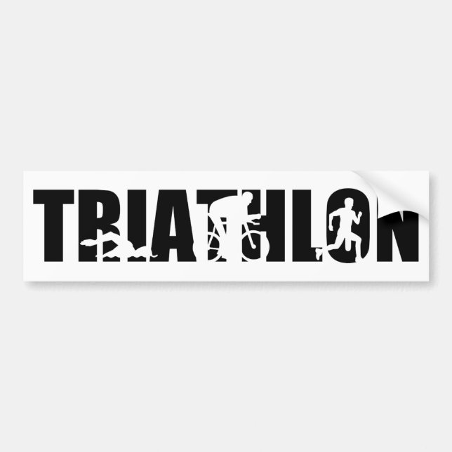Pegatina Para Coche Triathlon (Frente)