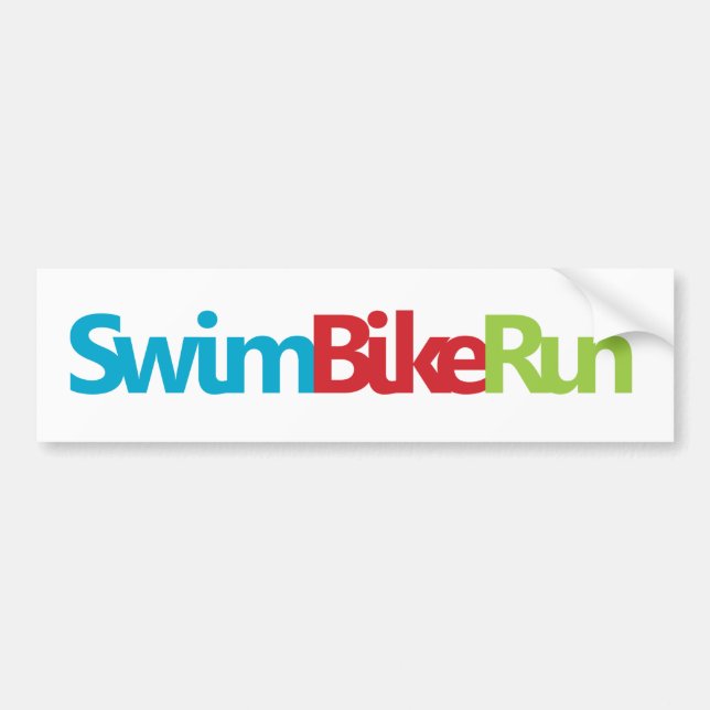 Pegatina Para Coche Triathlon Cool Design (Frente)