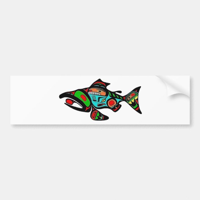 PEGATINA PARA COCHE TRIBUTO LOS SALMONES (Frente)