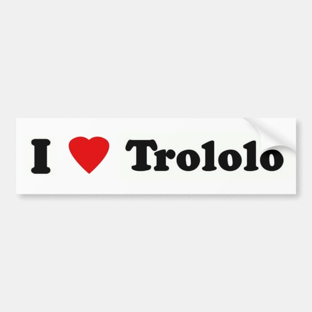 Pegatina Para Coche Trololo del corazón I (Frente)