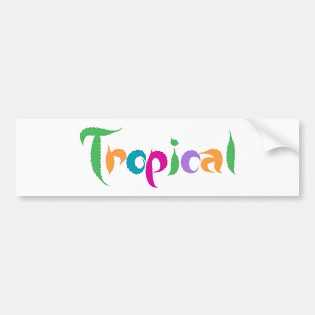 Pegatina Para Coche Tropical (Frente)